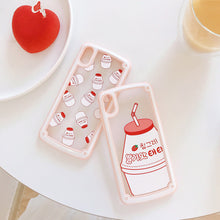 Load image into Gallery viewer, 糖果边框草莓牛奶苹果x手机壳xs max硅胶iPhone7plus/8/6s全包XR女6网红iPhonex磨砂iPonex潮iPhonexr 7p情侣