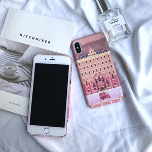 创意油画奢华建筑iPhone7plus手机壳苹果X/8/6s个性全包防摔男女