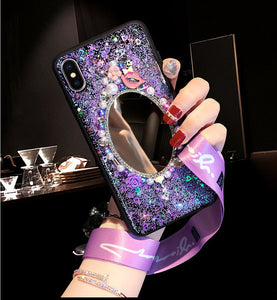 oppor17手机壳女r15梦境版硅胶r17pro镜子r11s挂绳潮牌r11p网红款