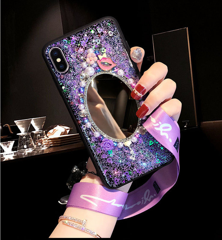 oppor17手机壳女r15梦境版硅胶r17pro镜子r11s挂绳潮牌r11p网红款