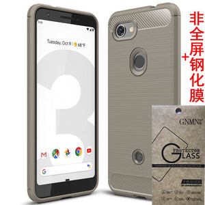 简魅 谷歌Pixel3碳纤维Google Pixel3XL手机壳pixel 3A全包壳手机套保护壳软壳硅胶套时尚拉丝男女款