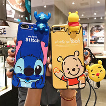 Load image into Gallery viewer, 史迪仔维尼熊OPPOA3手机壳A5男A3S女款A37软壳A7情侣A5S可爱A71挂绳A39卡通A57保护套A59支架A59S蓝A73黄A79