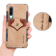 Load image into Gallery viewer, 华为P30手机壳放卡P30 PRO公交卡地铁门禁购物卡袋卡储物卡包一体硅胶保护套P30lite防摔网红男女创意插卡