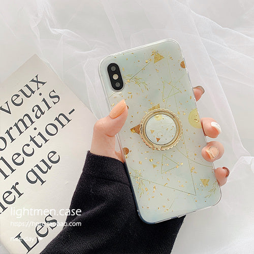 金箔支架壳11Pro/Max苹果X/XS/XR手机壳iPhone6s/8plus/7女6p硅胶