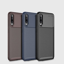 Load image into Gallery viewer, 逸圣 三星A50手机壳 Galaxy A50保护套 碳纤维硅胶防摔软壳