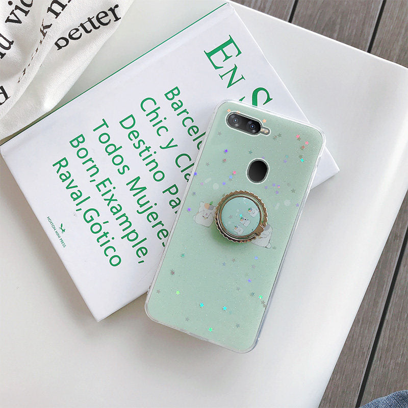 oppoA5S手机壳oppo a5s滴胶0p0pa5s网红opopa5s保护套ooppa5s全包边p0p0a5s同款支架opopa5s潮女0PP0A5S 时尚