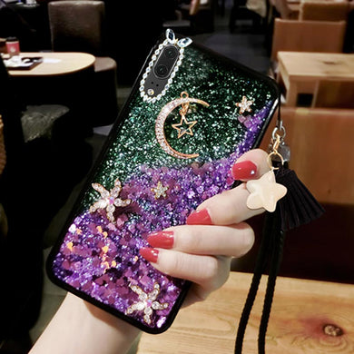 华为p20pro手机壳p30女款网红p10plus流沙液体流动个性por水钻nova3创意4日韩3i硅胶2s潮牌荣耀9i防摔v20全包