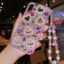 Load image into Gallery viewer, 网红iphone11pro max苹果8plus手机壳7水钻爱心XR保护套6硅胶Xs女