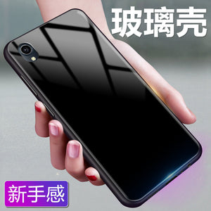 VIVO Y91C手机壳玻璃vivoy91国内版保护套网红简约男女纯色渐变