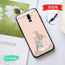 Load image into Gallery viewer, 优卡乐 三星j8 2018手机壳三星j8 2018卡通全包边防摔硅胶软磨砂潮男女款保护套时尚日韩可爱tpu创意个性网红