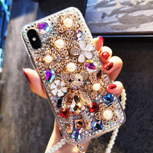 Load image into Gallery viewer, 奢华熊苹果x手机壳iPhone8plus带钻女款7plus镶钻xs max水钻8x潮牌xr新款6s网红6plus满钻xmax硅胶iphonexr套