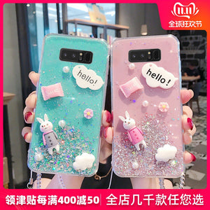 杨紫佟年同款三星s8手机壳s9+可爱s10plus卡通兔子note8少女心note9亲爱的热爱的硅胶九女小清新ins风防摔八