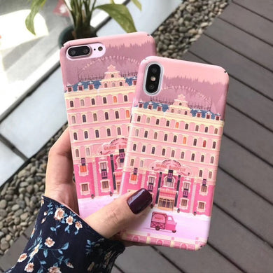 创意油画奢华建筑iPhone7plus手机壳苹果X/8/6s个性全包防摔男女