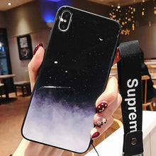 Load image into Gallery viewer, v11i / z3i / z3 starry sky glass phone case v11 / 11pro Nordic cold wind all-inclusive vivo new couple silicone soft anti-fall new simple personality set black frosted case