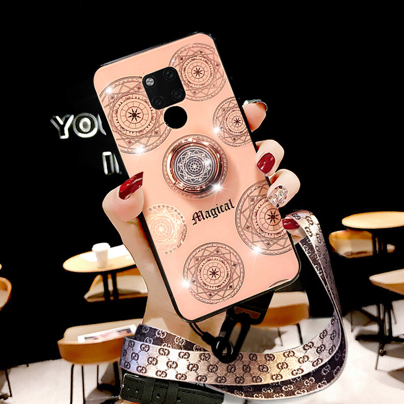 华为mate20x5G手机壳女潮牌防摔5G版抖音同款个性创意mate20x5g挂绳硅胶网红水钻mate205g磁吸支架