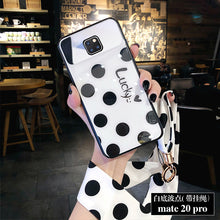 Load image into Gallery viewer, 补妆镜华为p30手机壳女mate20全包防摔p30pro玻璃mate10潮牌p20lite硅胶mate20pro个性创意p20pro带挂绳p20