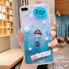 Load image into Gallery viewer, 红米6a手机壳3CC卡通M1803E1A/t/c液体流动redmi6a网红6A防摔壳小米红米6A少女流沙壳A6创意红迷6A炫彩星星