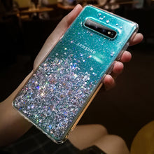 Load image into Gallery viewer, 三星s10手机壳s8+保护套s9透明软硅胶三星s10+全包防摔硬超薄s9+奢华闪粉星空网红潮牌女款个性创意十plus