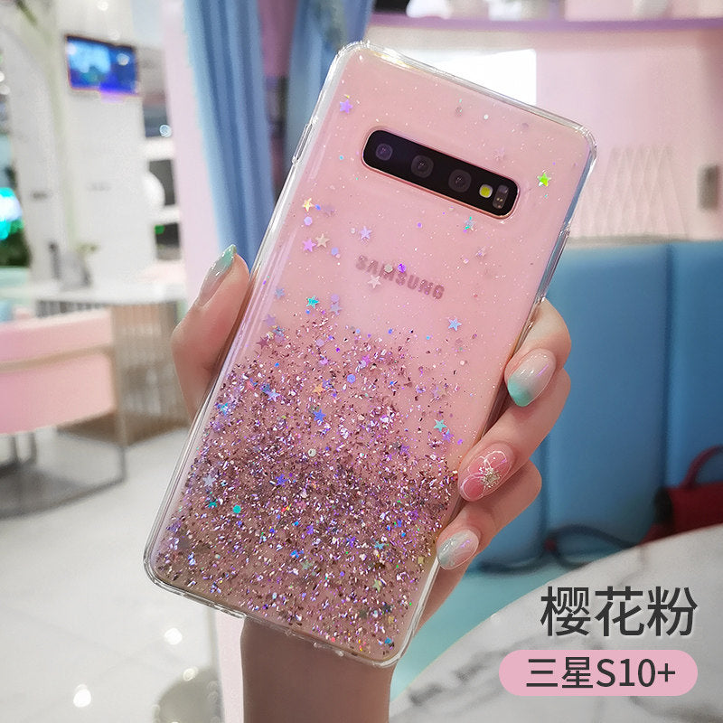 三星s10手机壳s8+保护套s9透明软硅胶三星s10+全包防摔硬超薄s9+奢华闪粉星空网红潮牌女款个性创意十plus