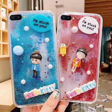 Load image into Gallery viewer, 红米6a手机壳3CC卡通M1803E1A/t/c液体流动redmi6a网红6A防摔壳小米红米6A少女流沙壳A6创意红迷6A炫彩星星