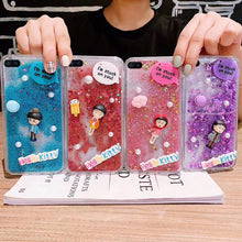 Load image into Gallery viewer, 红米6a手机壳3CC卡通M1803E1A/t/c液体流动redmi6a网红6A防摔壳小米红米6A少女流沙壳A6创意红迷6A炫彩星星