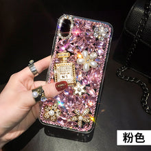 Load image into Gallery viewer, 大气潮牌苹果x手机壳8plus水钻香水瓶iPhone7plus软壳6s潮女iPhonexsmax保护套宝石6plus硅胶8X创意网红ins新