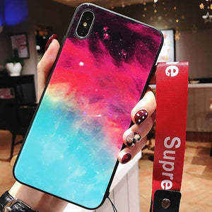 v11i / z3i / z3 starry sky glass phone case v11 / 11pro Nordic cold wind all-inclusive vivo new couple silicone soft anti-fall new simple personality set black frosted case