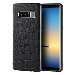 竹纹真皮三星note8手机壳S8plus保护套S9+硅胶软壳三星note9手套s8全包防摔s8+男款商务s7外壳s7edge女士潮牌