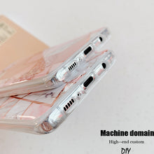 Load image into Gallery viewer, 电镀流金三星s10+手机壳s8+软胶s9+防摔套note10+大理石纹note8/9