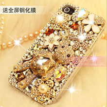 Load image into Gallery viewer, 奢华熊iphonex手机壳苹果8p带钻女款7plus镶钻女xsmax水钻ix潮牌欧美xr新款6s网红6plus满钻xmax硅胶iphonexr