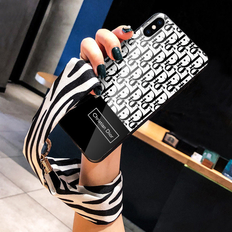 红米6A手机壳小米A6保护套红迷6A彩绘玻璃壳M1804C3CE复古丝巾挂绳redmi6a网红女款hm红米6A小香风hongmi6A