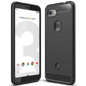 简魅 谷歌Pixel3碳纤维Google Pixel3XL手机壳pixel 3A全包壳手机套保护壳软壳硅胶套时尚拉丝男女款