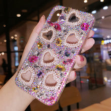 Load image into Gallery viewer, 网红iphone11pro max苹果8plus手机壳7水钻爱心XR保护套6硅胶Xs女