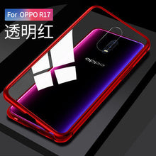 Load image into Gallery viewer, 手机壳OPPO A1K钢化玻璃双面透明创意全包镜面玻璃磁吸翻盖式全屏覆盖保护套金属边框万磁王硬壳Realme C2