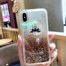Load image into Gallery viewer, 苹果x手机壳6s女潮牌流沙奢华iphone8大气带钻7plus韩国网红新款xsmax软全包防摔立体水钻xr皇冠液体11promax