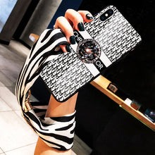 Load image into Gallery viewer, 红米6A手机壳小米A6保护套红迷6A彩绘玻璃壳M1804C3CE复古丝巾挂绳redmi6a网红女款hm红米6A小香风hongmi6A