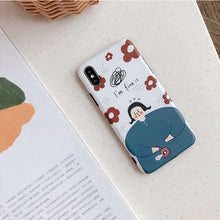 Load image into Gallery viewer, 韩风插画苹果X/XS/XR手机壳11Pro/Max/iPhone6s/8plus/7/6p创意套