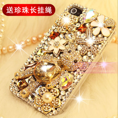 奢华熊华为nova4手机壳4e抖音同款5pro时尚nove3女p30lite满钻p20