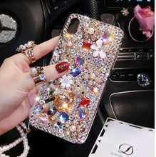 Load image into Gallery viewer, 奢华熊iphonex手机壳苹果8p带钻女款7plus镶钻女xsmax水钻6plus潮