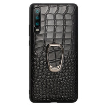 Load image into Gallery viewer, 华为p30手机壳真皮p30pro皮套p30lite保护套带磁吸指环支架p20定制高档p20por皮革全包防摔个性男款/士限量版