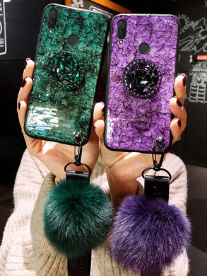 红米note7手机壳小米noto7pro保护redmi7硅胶套not7防摔M1901F7E软壳por女M1810F6LE紫色T挂绳C潮BE七ins超火