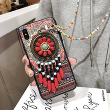 Load image into Gallery viewer, 新款中国风苹果X手机壳民族风复古iPhoneXSMAX流苏吊坠7plus保护套高档8x女款苹果7外壳旅游个性8P防摔XR挂绳