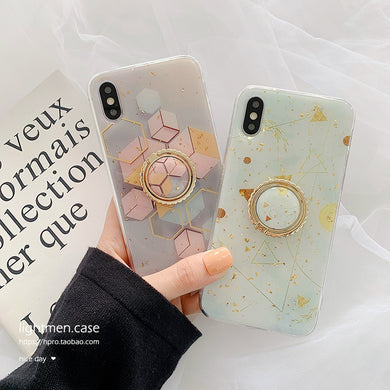 金箔支架壳11Pro/Max苹果X/XS/XR手机壳iPhone6s/8plus/7女6p硅胶