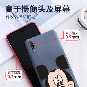 米奇老鼠vivov11手机壳防摔v11网红潮牌v11i超薄全包v11pro保护套防摔情侣款软壳液态硅胶创意男女新年款红色