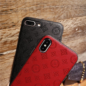 皮质iphoneXS max手机壳个性女款潮苹果7plus奢华硅胶套8plus全包防摔高档iphonexr新款情侣6S网红情侣软壳男
