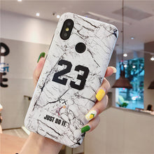 Load image into Gallery viewer, 潮牌个性卡通篮球小米8手机壳小米9磨砂外壳小米8屏幕版保护壳红米note7pro男女防摔冷淡风外壳大理石纹软壳