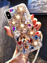 Load image into Gallery viewer, 奢华熊苹果x手机壳iPhone8plus带钻女款7plus镶钻xs max水钻8x潮牌xr新款6s网红6plus满钻xmax硅胶iphonexr套