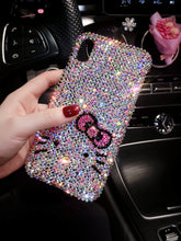 Load image into Gallery viewer, 苹果x手机壳硅胶女款8plus日韩可爱水钻iphonexsmax抖音同款iphone7潮牌网红情侣款xr个性创意满钻7p全包防摔