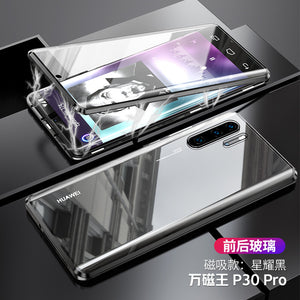 适用华为p30/p30pro/p10/p10plus手机壳30lite万磁王透明全包玻璃