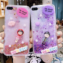 Load image into Gallery viewer, 红米6a手机壳3CC卡通M1803E1A/t/c液体流动redmi6a网红6A防摔壳小米红米6A少女流沙壳A6创意红迷6A炫彩星星